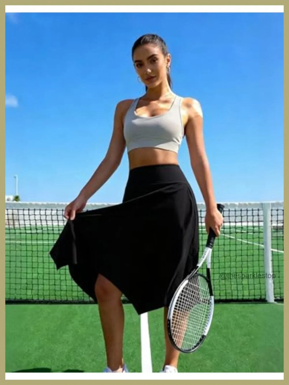 Women's High Waisted Knee Length Skorts with Pockets - 4-Way Stretch Golf
